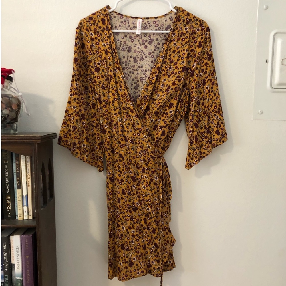 XHilaration Floral Wrap Dress